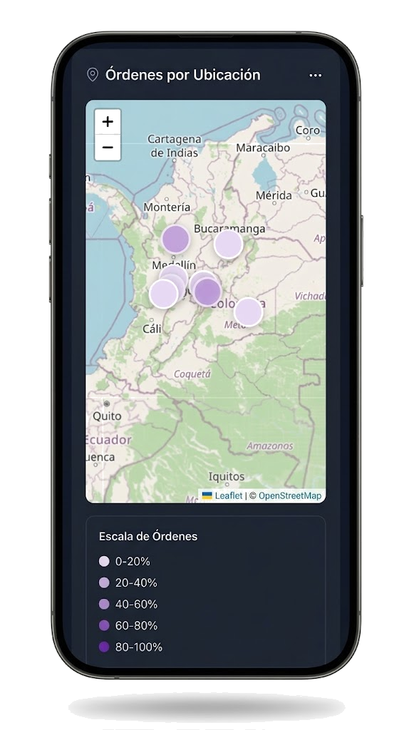 iPhone - Órdenes por Ubicación